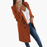Button Closure Coat for Women