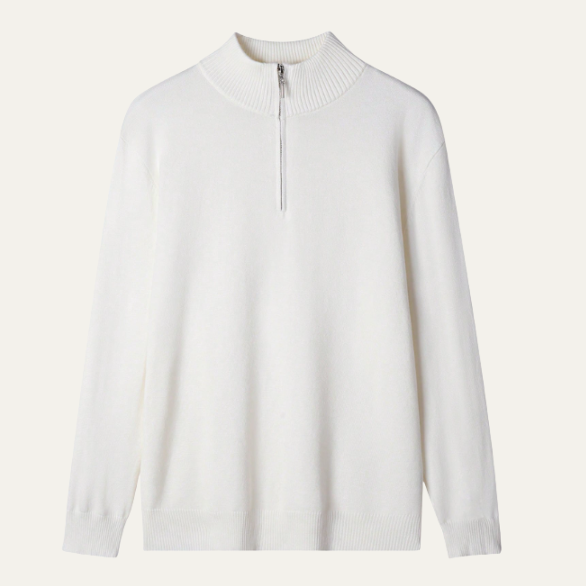 The Foxhaven Men's Cashmere Mock Neck Half Zip Knit Sweater