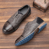 The Monferrato Men’s Retro Lace Up Leather Oxford Shoes