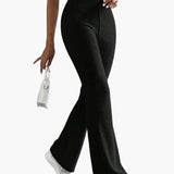 Wide High Waist Knit Pants for Women – Comfortable Lounge Fit