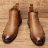 The Agrigento Men’s Chelsea Leather Ankle Boots with Elastic Side Panels