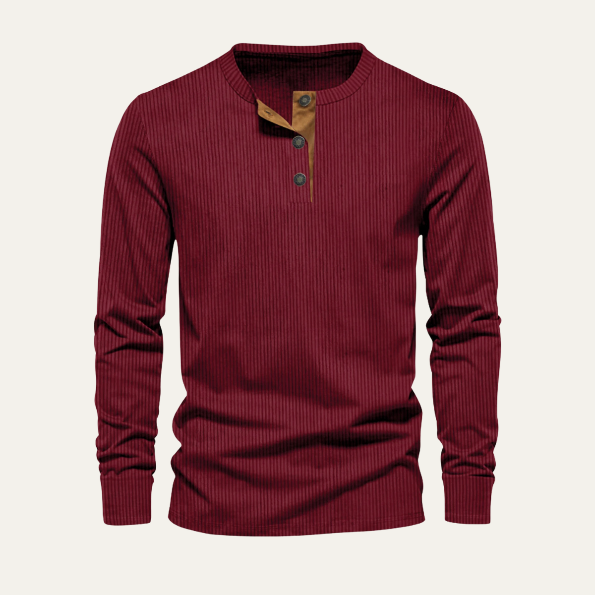 The Stonebrook Men's Corduroy Henley Ribbed Casual Sweater