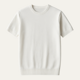 The Evoque Men’s Slim Fit Cashmere Shirt – Lightweight Short Sleeve Knit