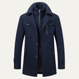 The Kensington Men’s Double Collar Business  Wool Trench Coat