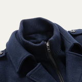 The Kensington Men’s Double Collar Business  Wool Trench Coat