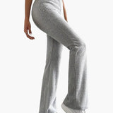 Wide High Waist Knit Pants for Women – Comfortable Lounge Fit