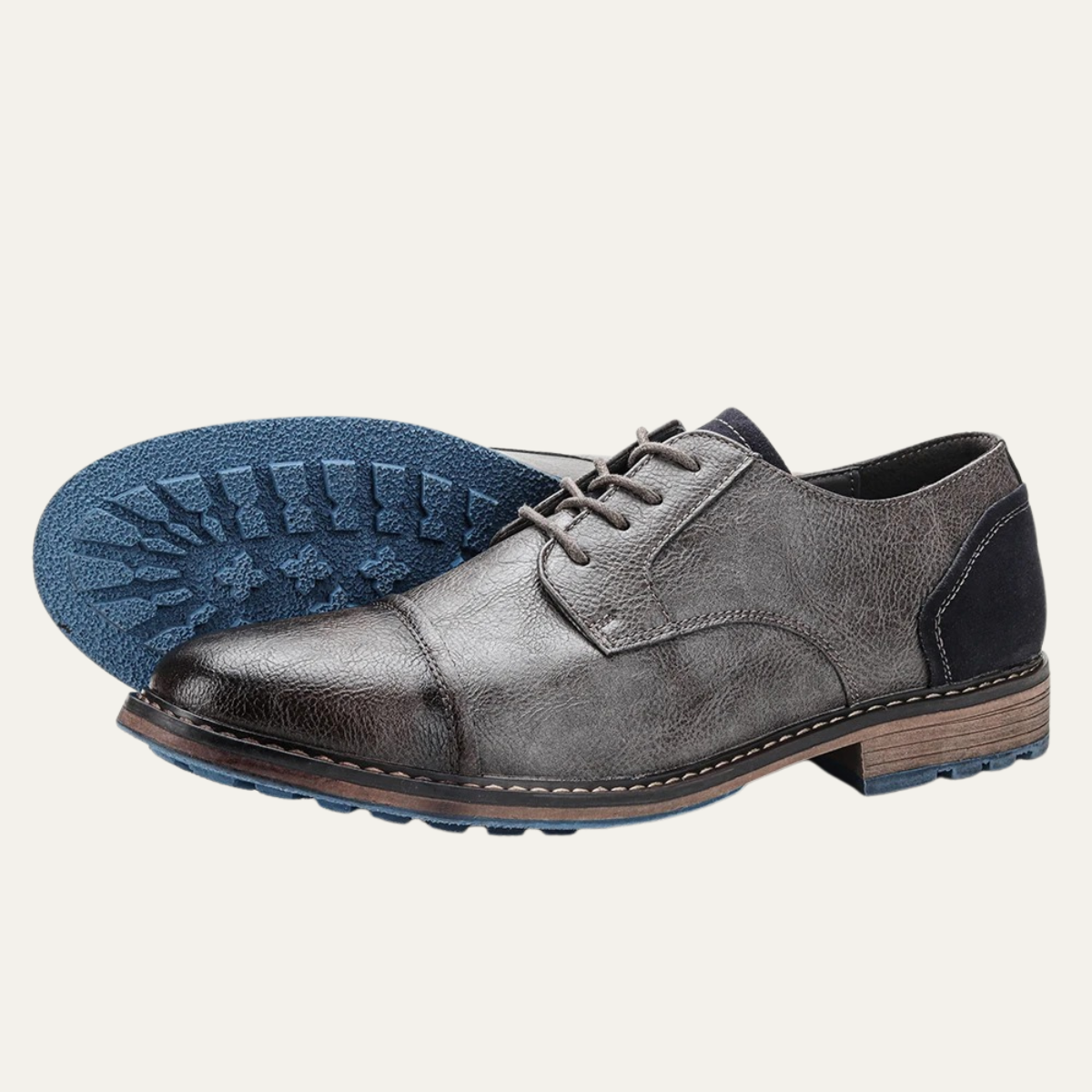 The Monferrato Men’s Retro Lace Up Leather Oxford Shoes