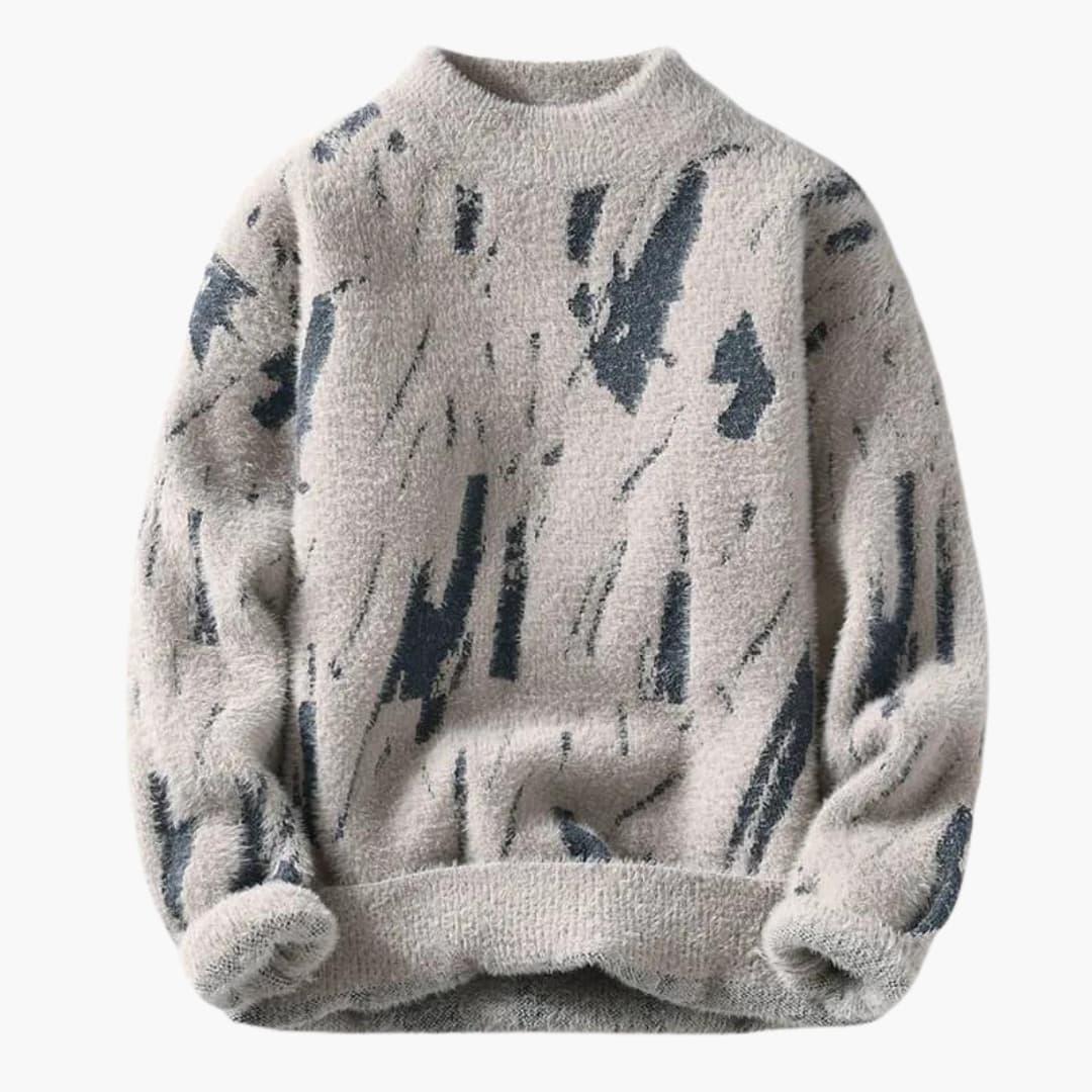 Cozy Men's Sweater with Print – warm & stylish