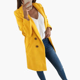 Button Closure Coat for Women