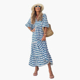 Boho Maxi Dress for Women - Floral Pattern & Loose Fit