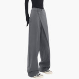 Asymmetric Women's Pants with Slim Fit – Modern & Elegant