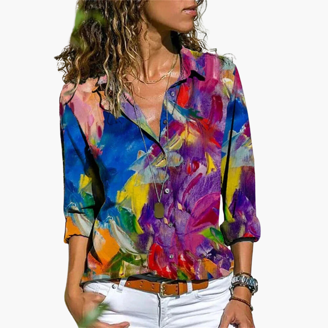 Flowy Loose-Fit Shirt for Women - Comfortable & Versatile