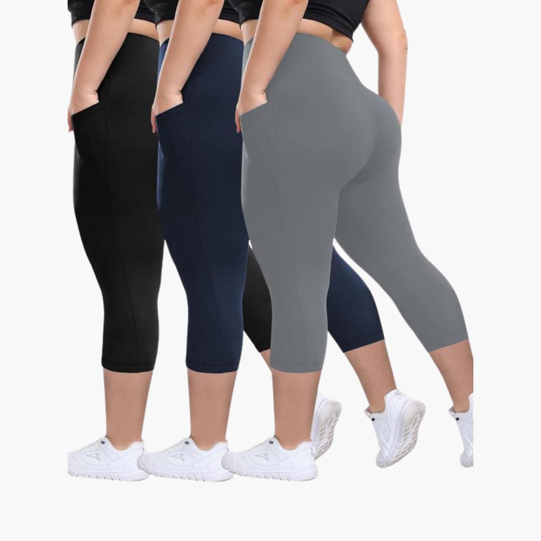 Capri Leggings Set - For Women with High Waist Sport