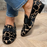 Animal print loafer with elegant detail