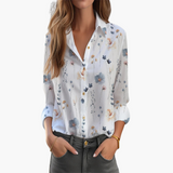 Blouse with Floral Pattern - Women's Fashion for Stylish Occasions