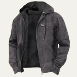 The Briarbrook Men’s Warm Fleece Lined Retro Hooded Jacket