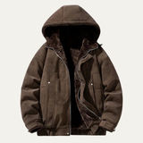 The Lisbon Men's Retro Fleece Lined Hooded Jacket