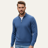 The Carver Men’sSoft Knit Casual Half Zip Cotton Sweater