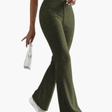 Wide High Waist Knit Pants for Women – Comfortable Lounge Fit