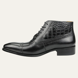 The Capo Vaticano Men’s Formal Leather Brogue Lace Up Ankle Dress Boots
