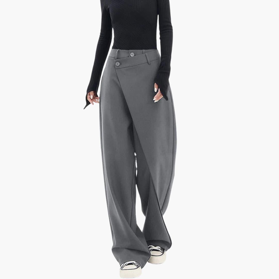Asymmetric Women's Pants with Slim Fit – Modern & Elegant