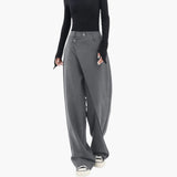 Asymmetric Women's Pants with Slim Fit – Modern & Elegant