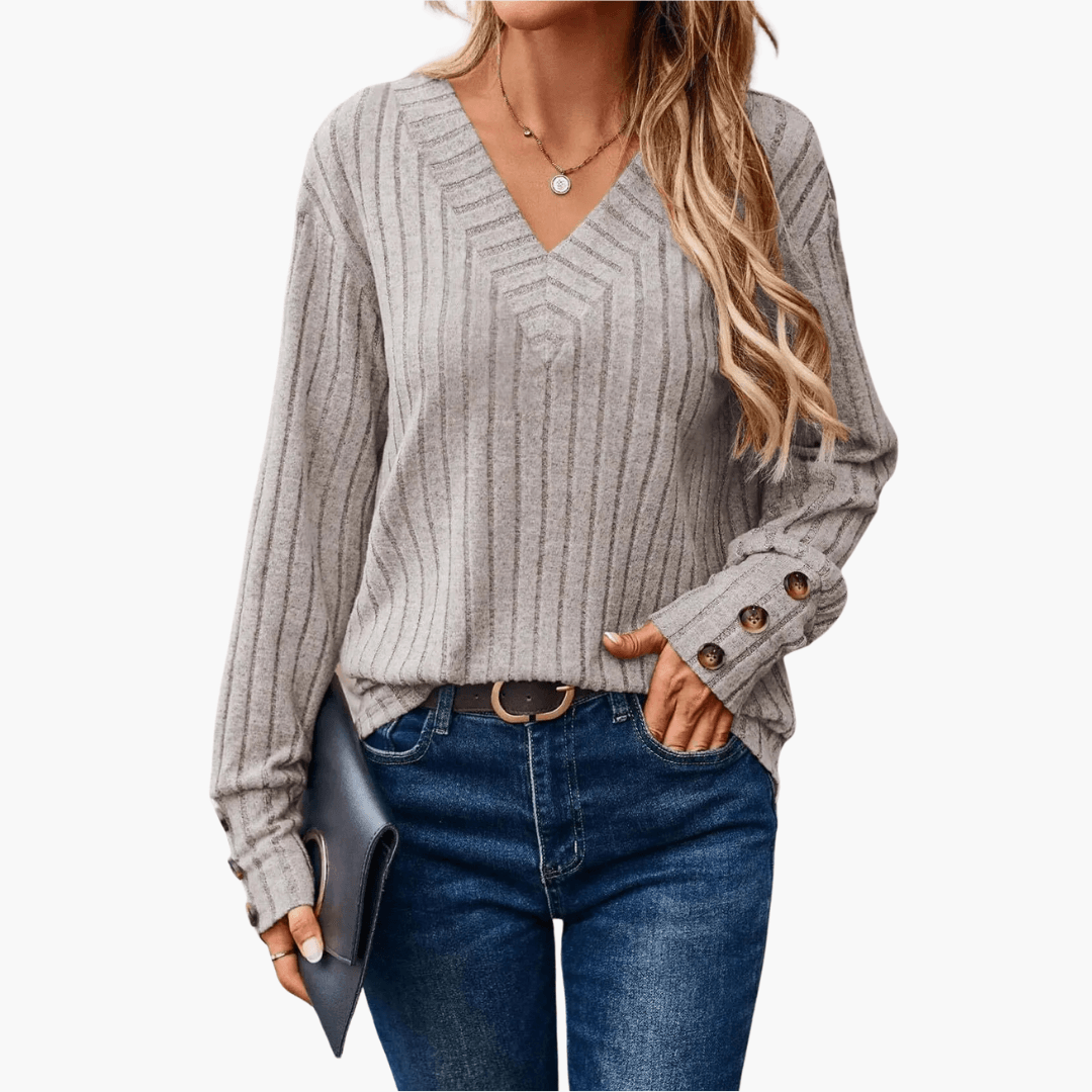 V-Neck Winter Sweater for Women – Comfortable & Elegant Sweater