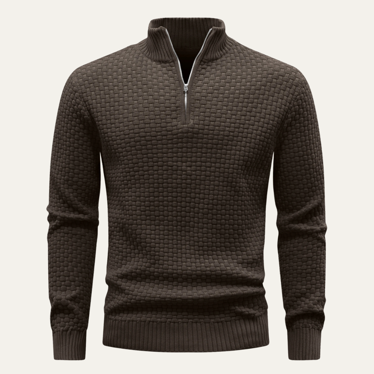 The Ibiza Trendy Luxury Winter Warm Half Zip Knitted Sweater