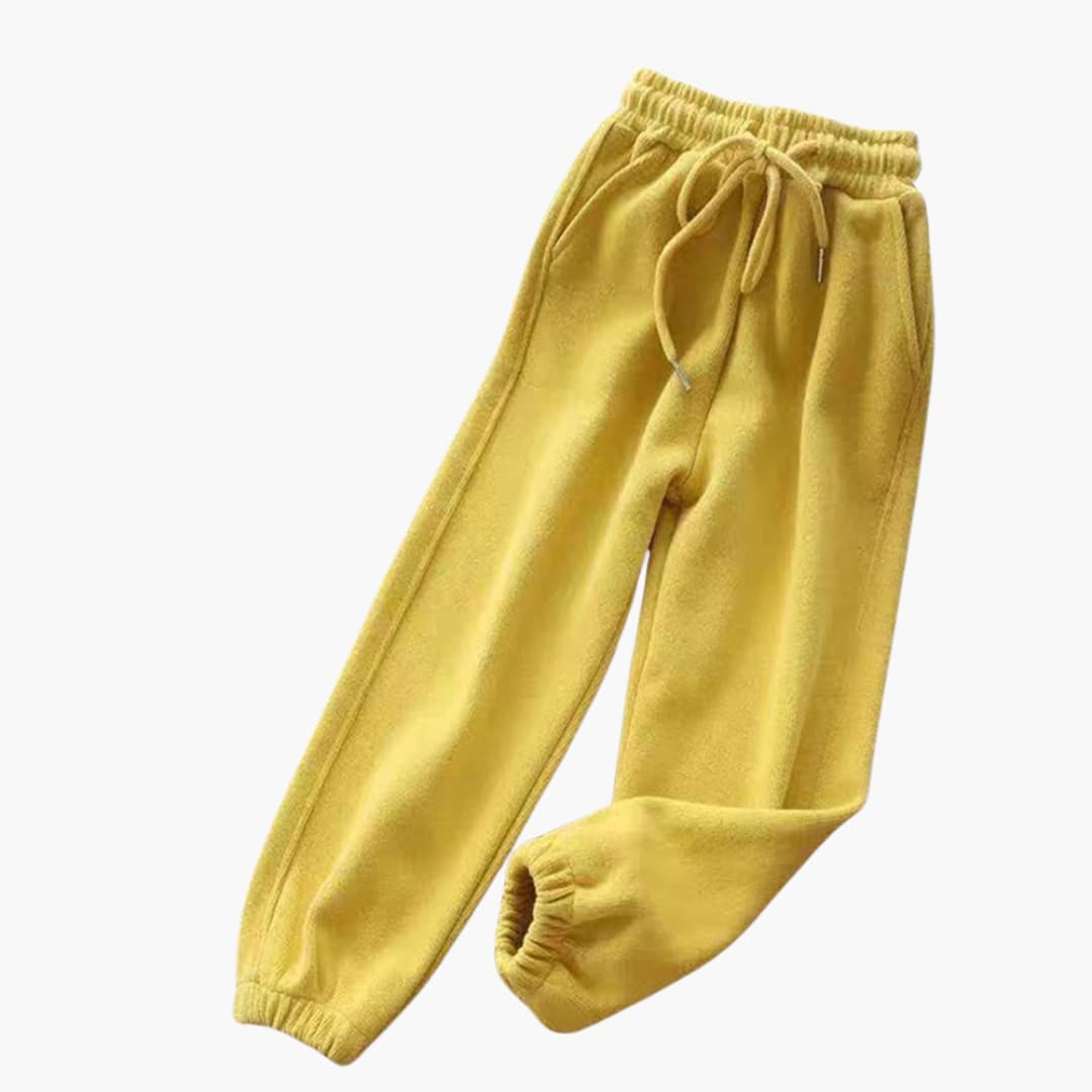 Women's Jogging Pants with Drawstring Waistband and Cuffs