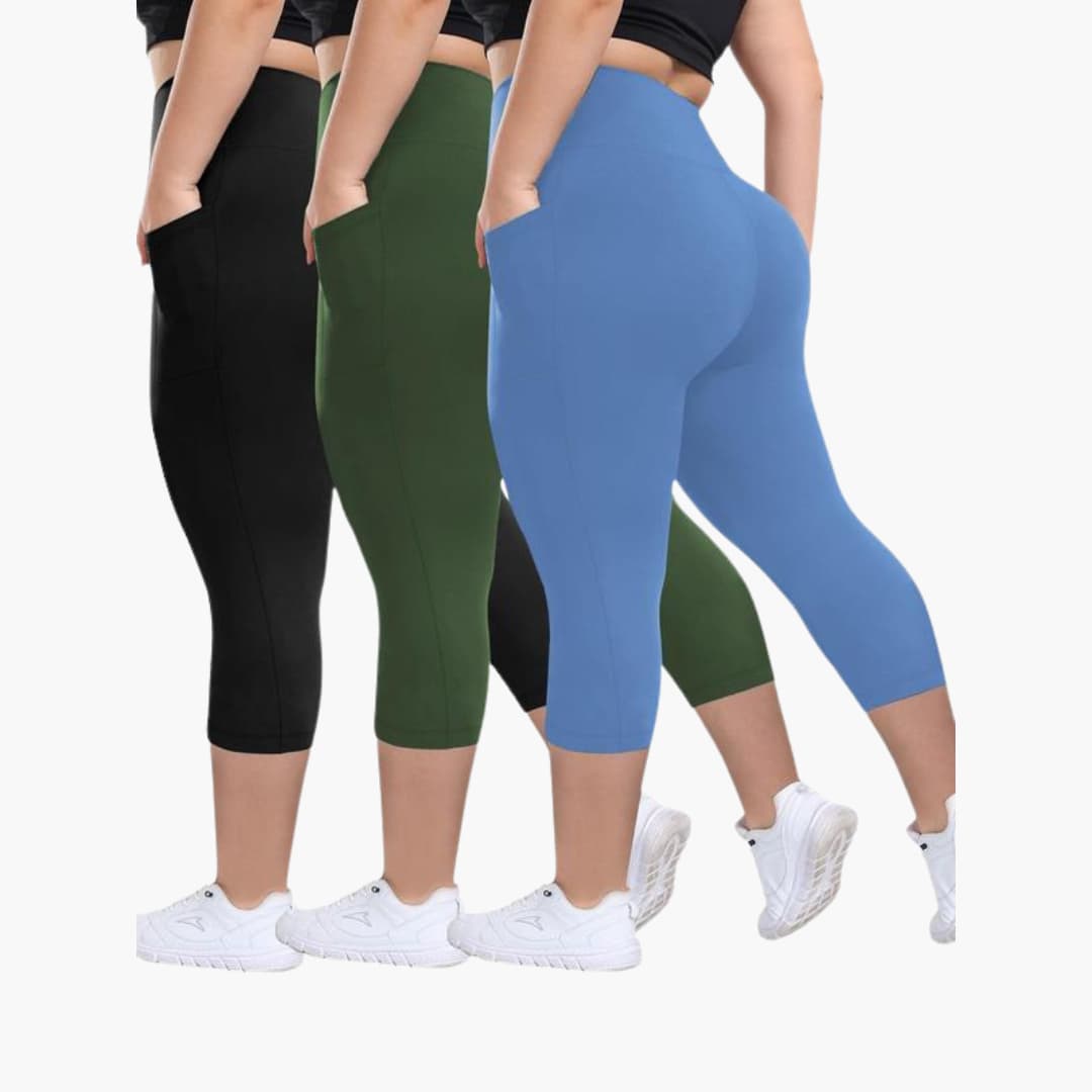 Capri Leggings Set - For Women with High Waist Sport