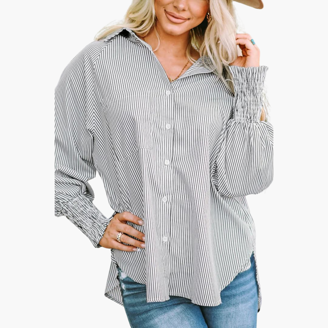 Casual Women's Shirt with Button Placket – Comfortable & Stylish
