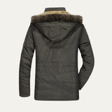 The Olbia Men's Warm Hooded Fur Jacket with Multti Pockets