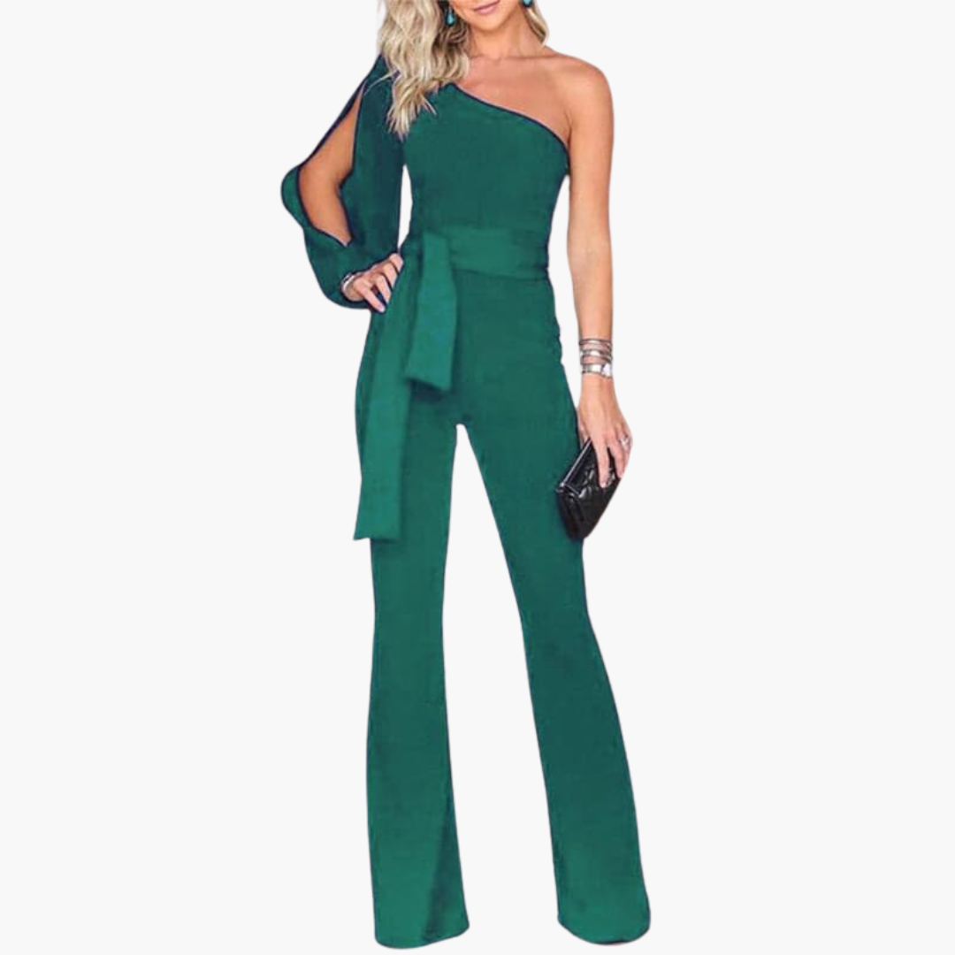Elegant Jumpsuit for Women – One-Shoulder & Tailored