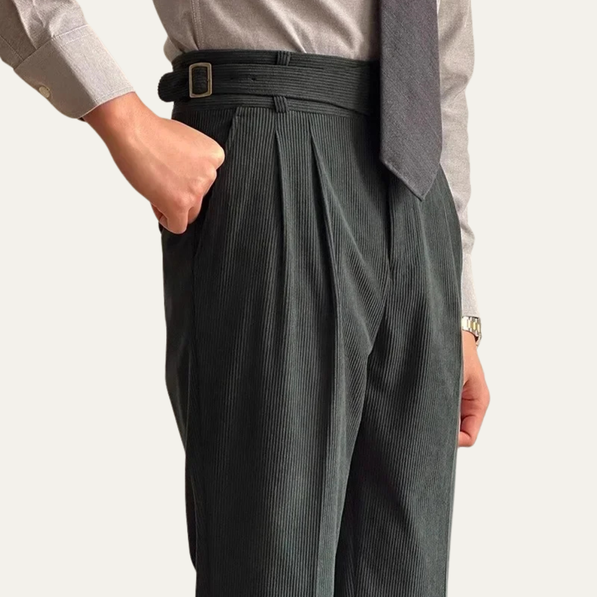 The Elmhurst Men’s Retro High Waist Pleated Pants