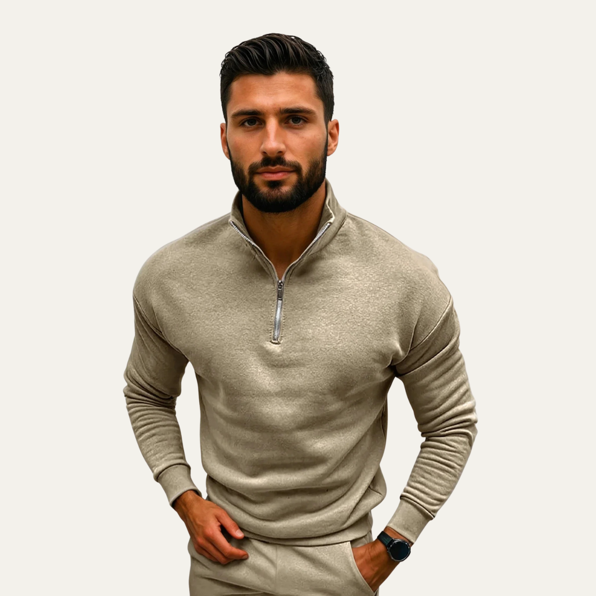 The San Marino Men’s Smart Casual Quarter Zip Sweater