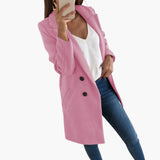 Button Closure Coat for Women