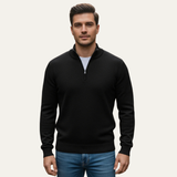 The Carver Men’sSoft Knit Casual Half Zip Cotton Sweater