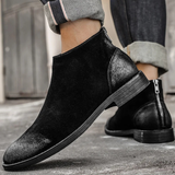 The Vicenza Men’s Zip Up Suede Leather Ankle Boots