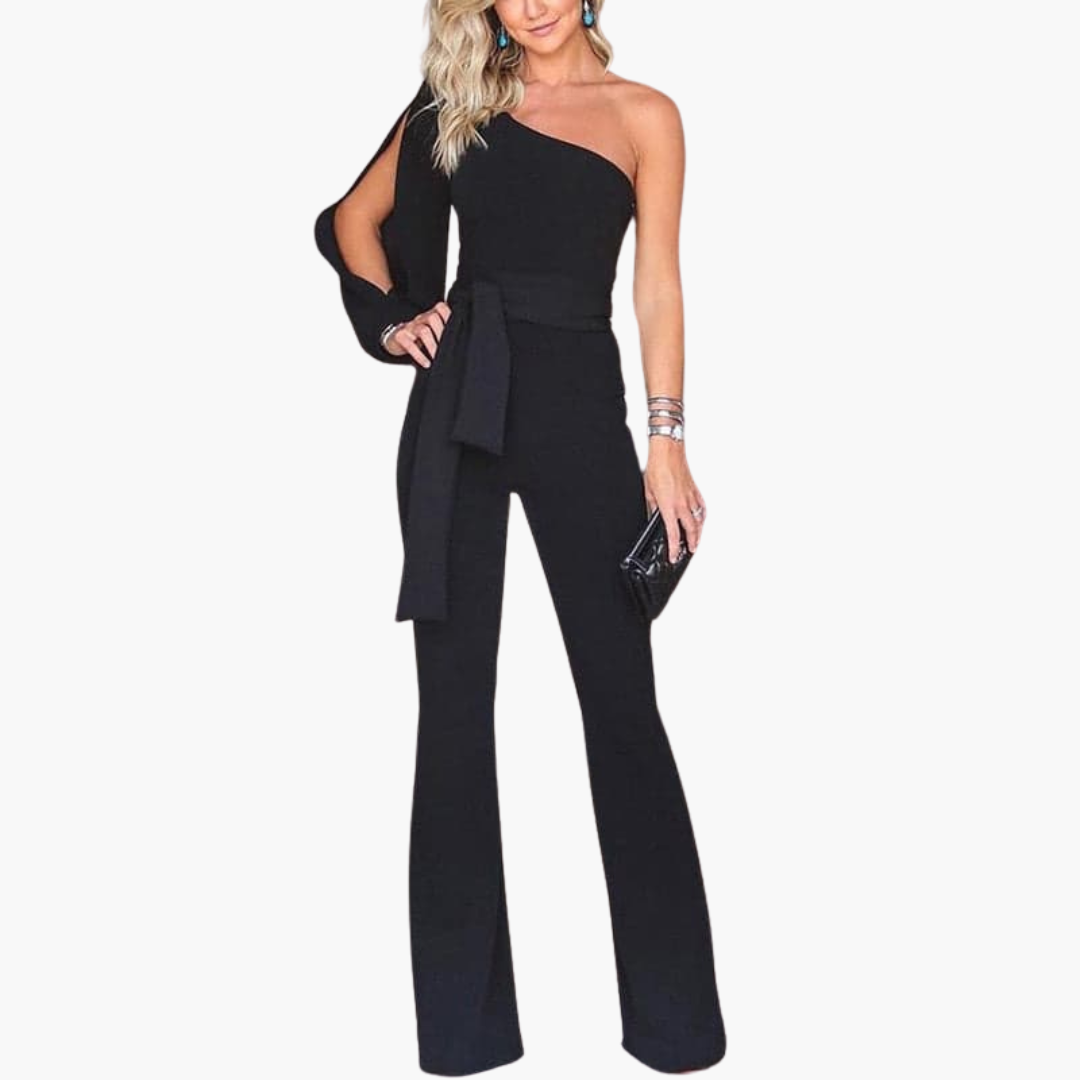 Elegant Jumpsuit for Women – One-Shoulder & Tailored
