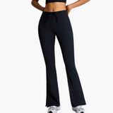 Black High-Waist Yoga Pants - Women's Comfort with Tummy Control