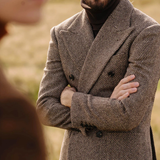 The Camden Men’s Herringbone Tweed Suit – Double Breasted Blazer and Pants Set