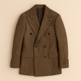 The Camden Men’s Herringbone Tweed Suit – Double Breasted Blazer and Pants Set