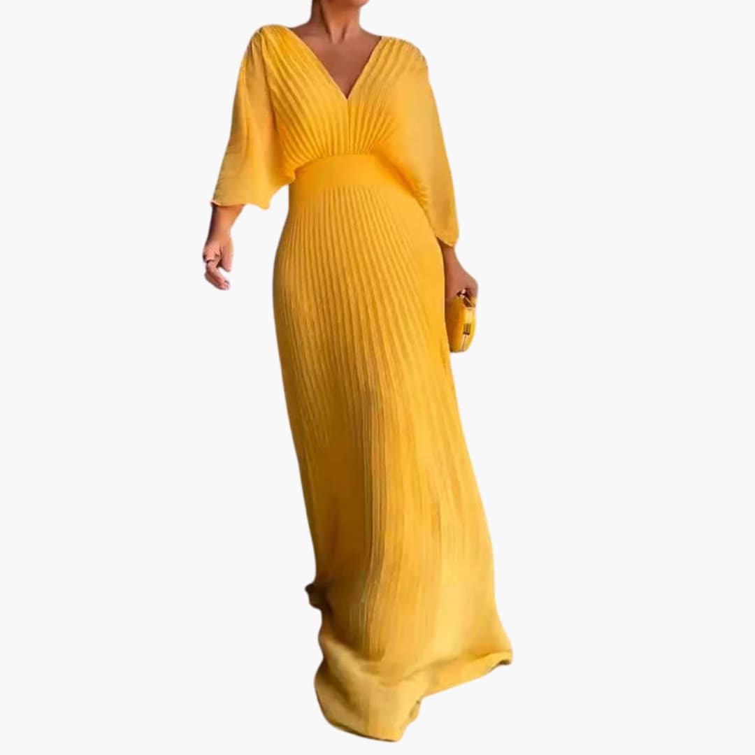 Elegant Dress – Women's Maxi Length Wedding Guest Dress
