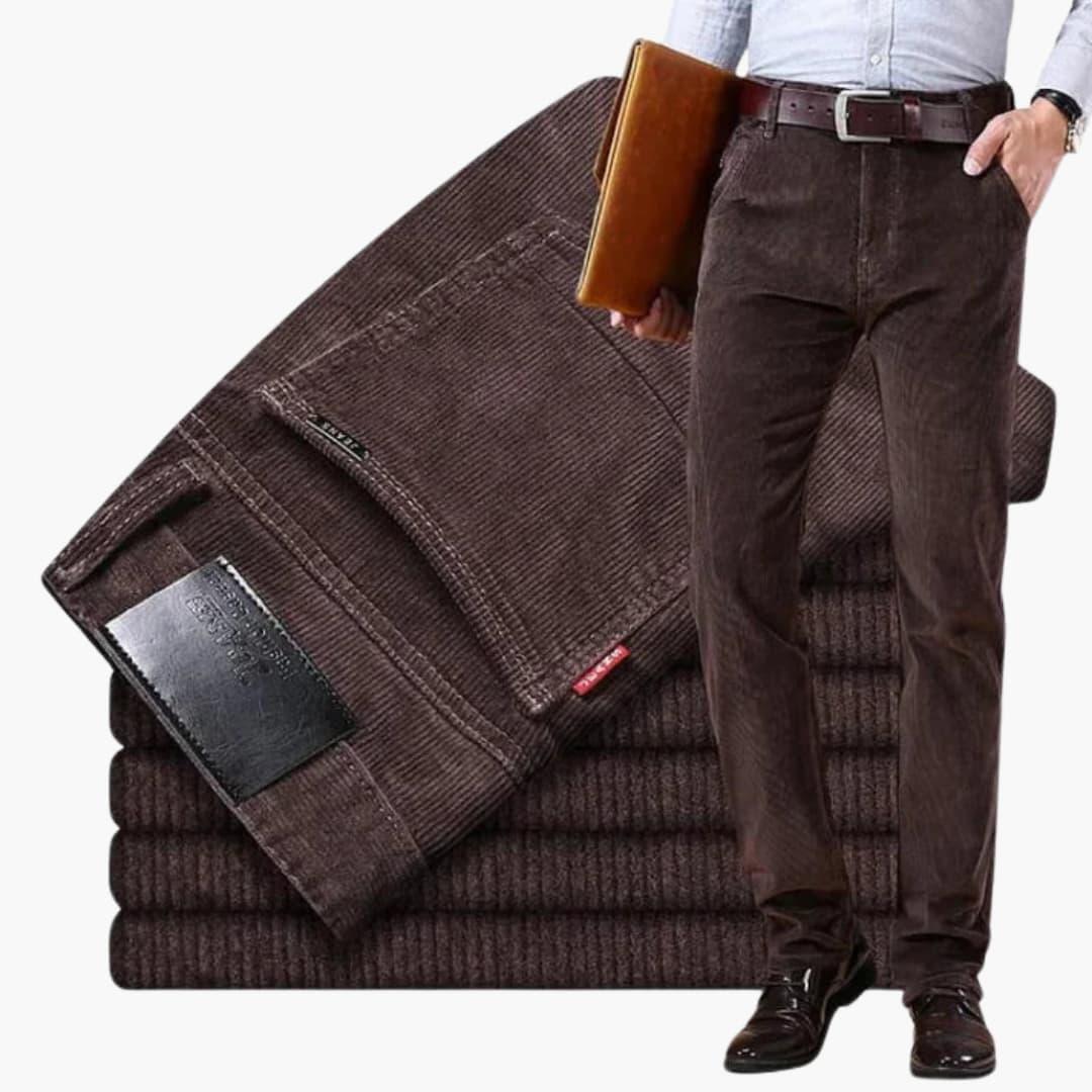 Men's Corduroy Winter Trousers with Classic Fit