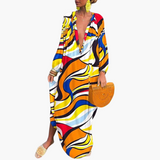 Boho Maxi Dress for Women – Green Floral Summer Dress