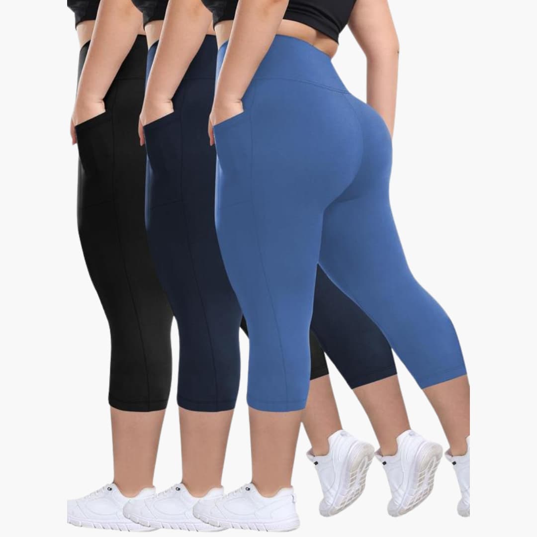 Capri Leggings Set - For Women with High Waist Sport