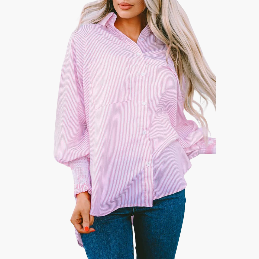 Casual Women's Shirt with Button Placket – Comfortable & Stylish