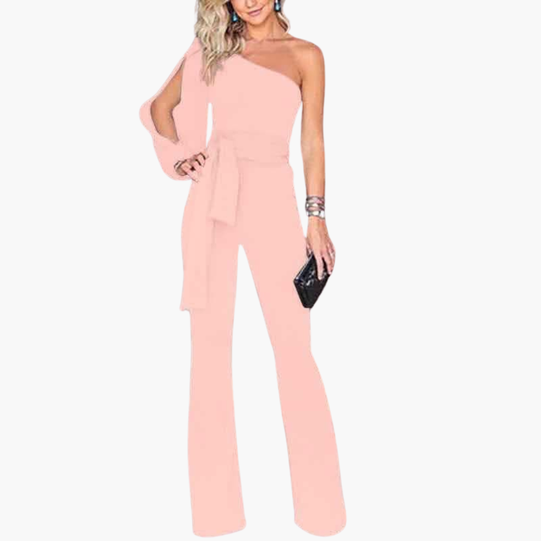Elegant Jumpsuit for Women – One-Shoulder & Tailored