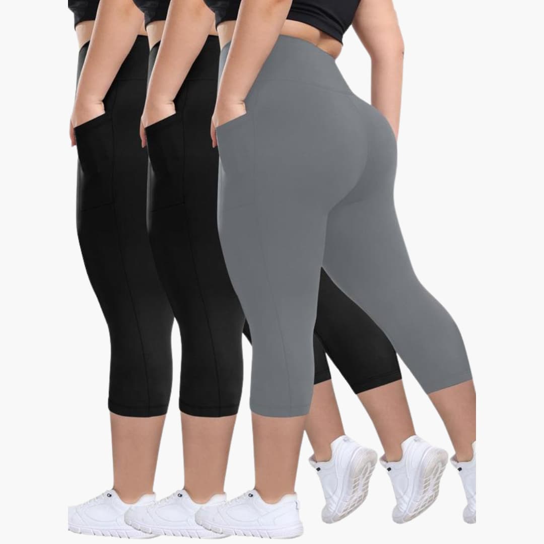 Capri Leggings Set - For Women with High Waist Sport