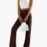 Wide High Waist Knit Pants for Women – Comfortable Lounge Fit